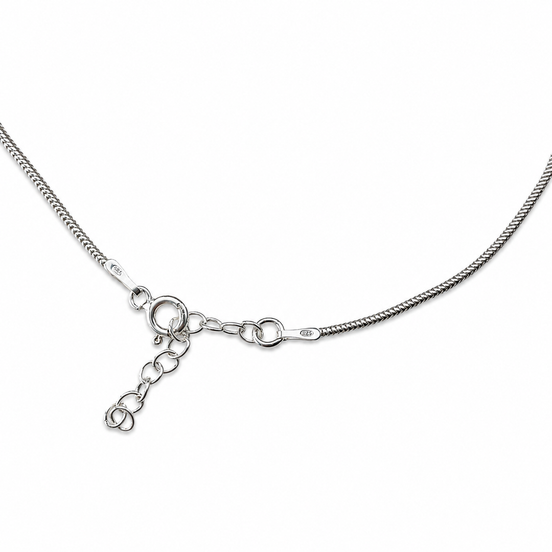 Bracelet de cheville délicat en argent avec motif serpent