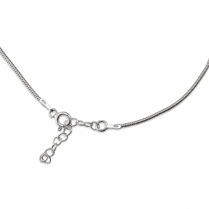 Bracelet de cheville délicat en argent avec motif serpent