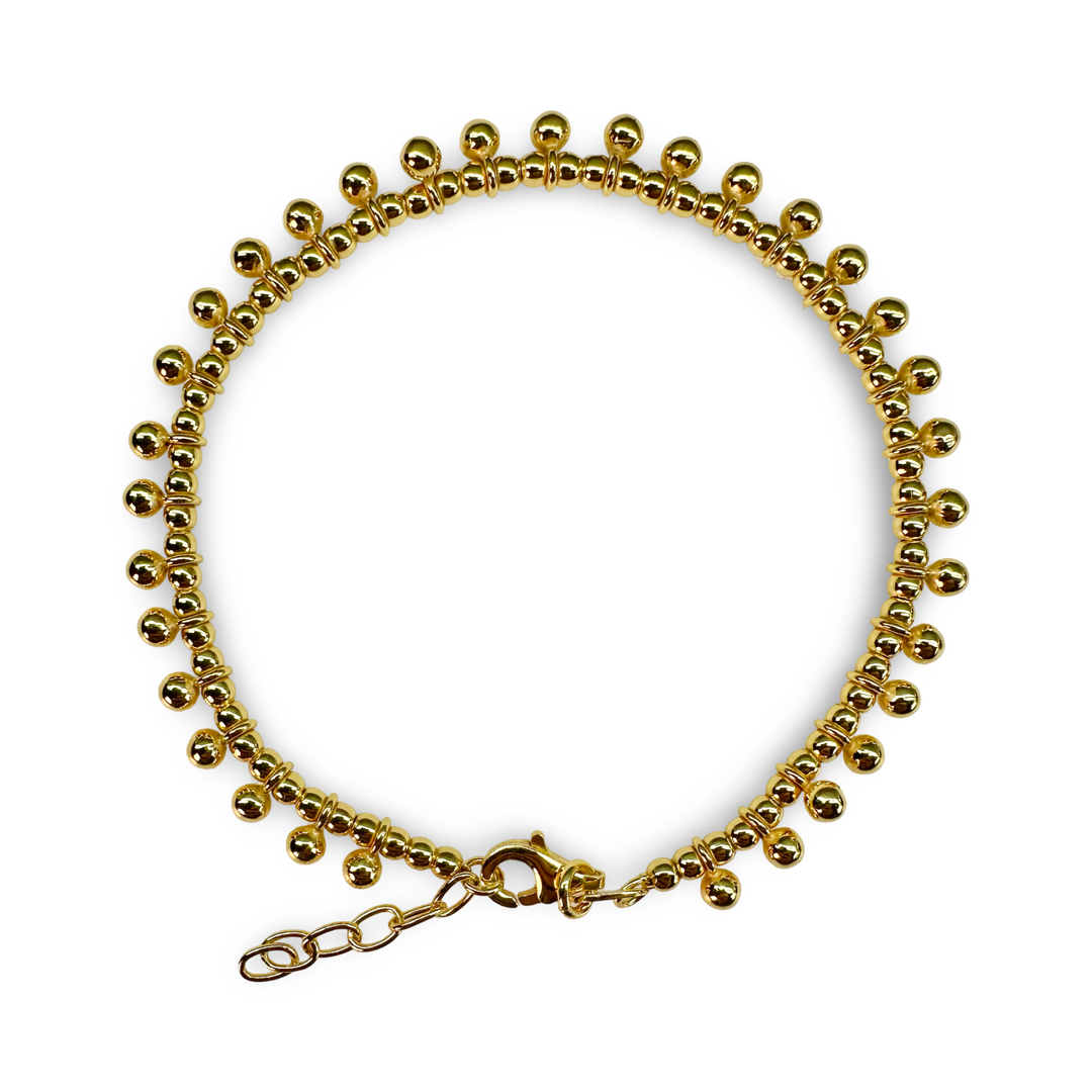 Vergoldete Kugel-Armkette