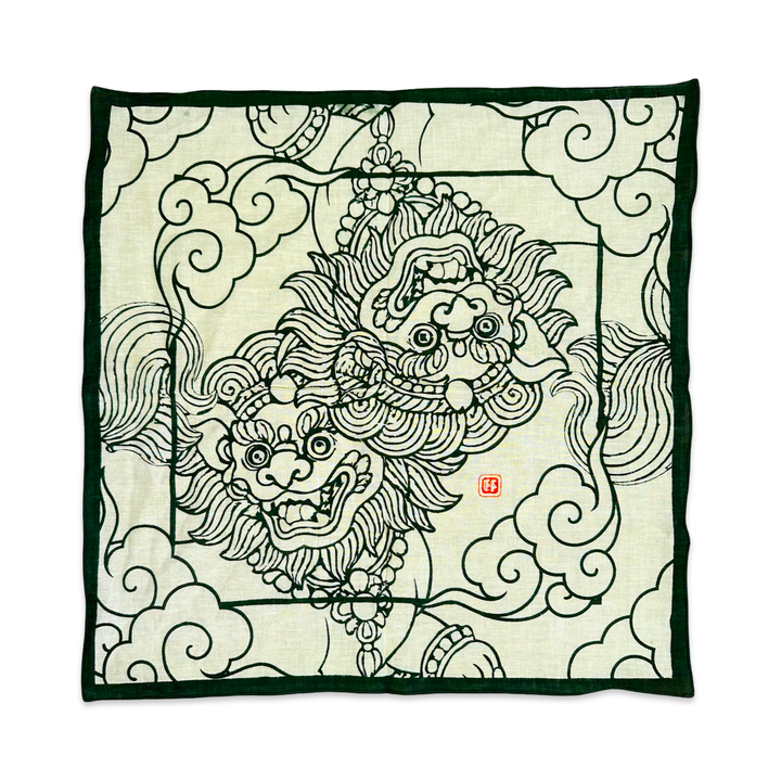 Bandana - grüner Schneelöwe · Studio Losel