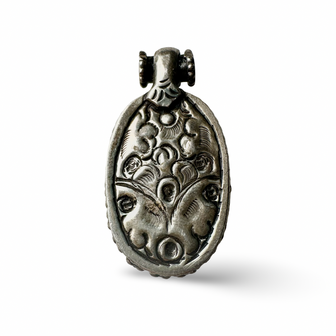 Älterer Tigerauge-Silber-Anhänger