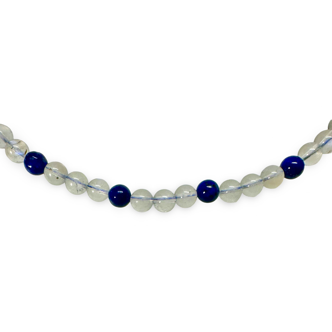 Mondstein und Lapis Lazuli Kette