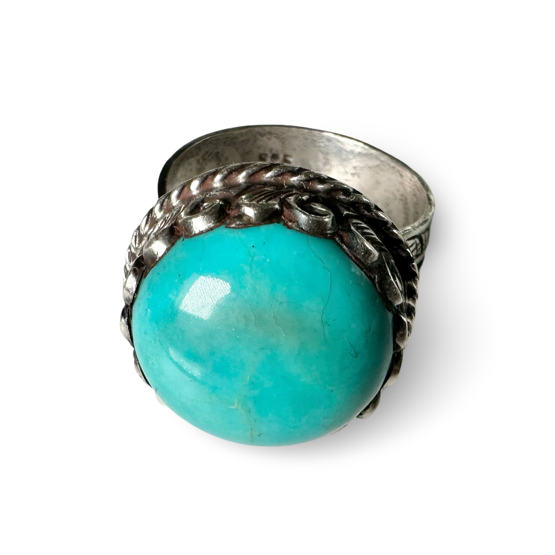 Verstellbarer Türkis Silberring
