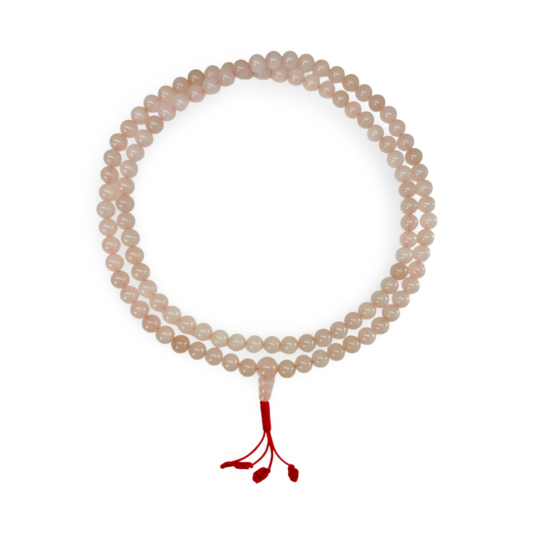 Perle di preghiera Mala al quarzo rosa