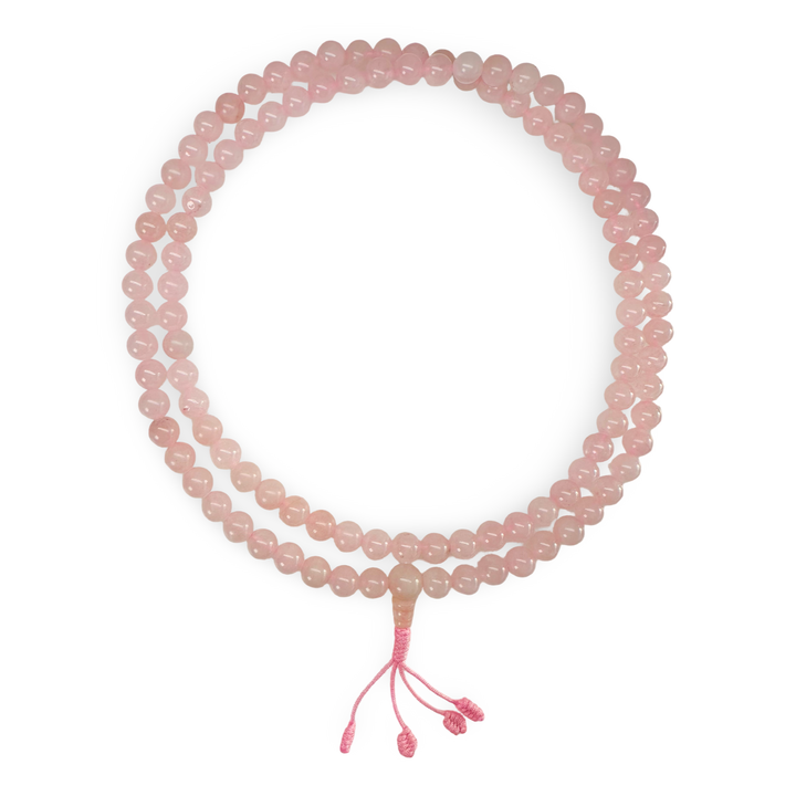 Perle di preghiera Mala al quarzo rosa