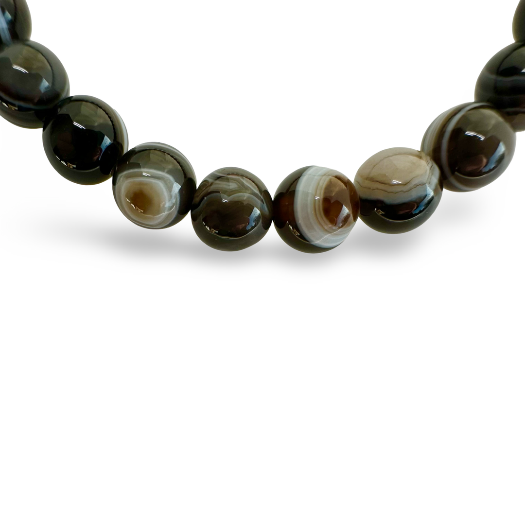Agate mala bracelet