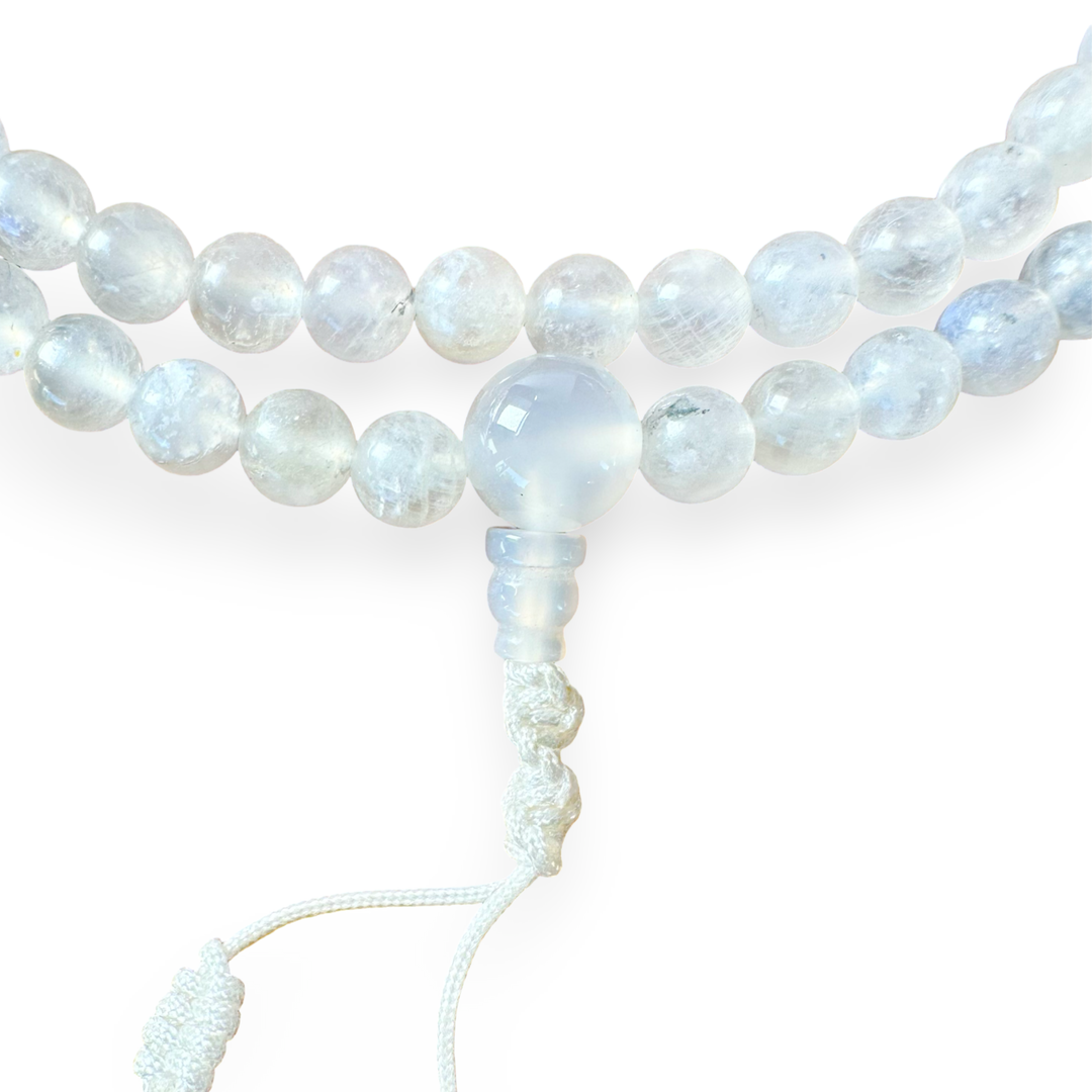 Mala délicat en pierre de lune arc-en-ciel