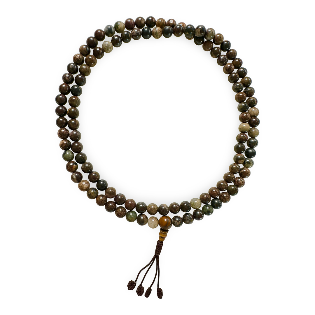 Mala, chapelet de prière en jade mongol