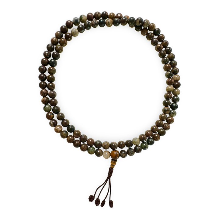 Mala, chapelet de prière en jade mongol