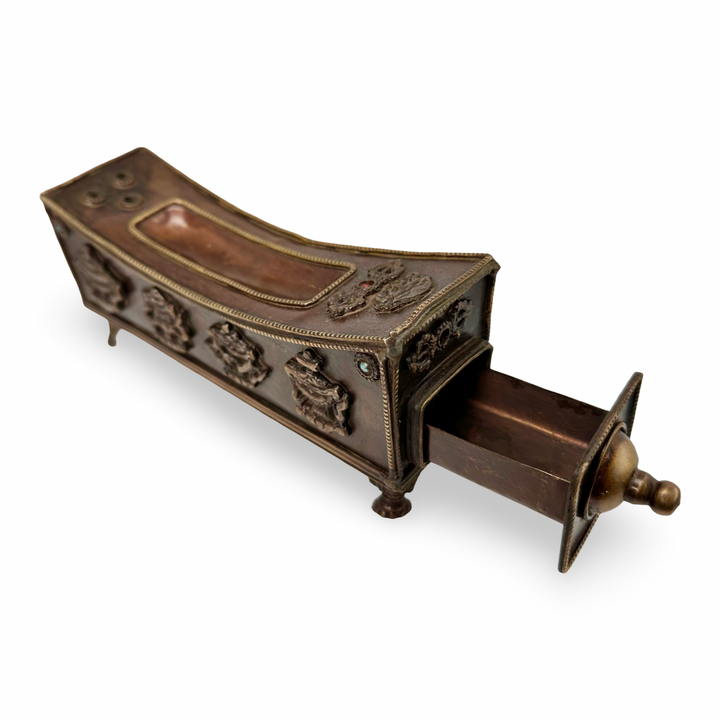 Brûleur d'encens tibétain en laiton