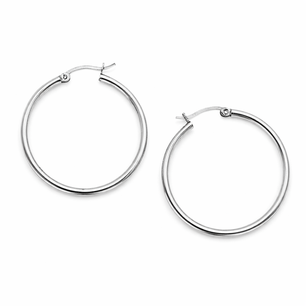 Klassische Kreolen aus Silber Ø 30 mm