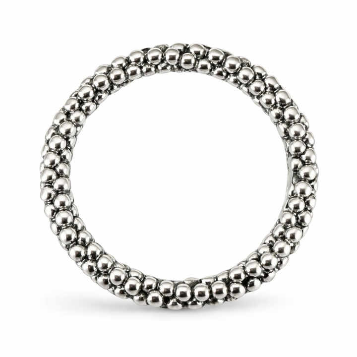 Ring in Kugeldesign aus geschwärztem Silber