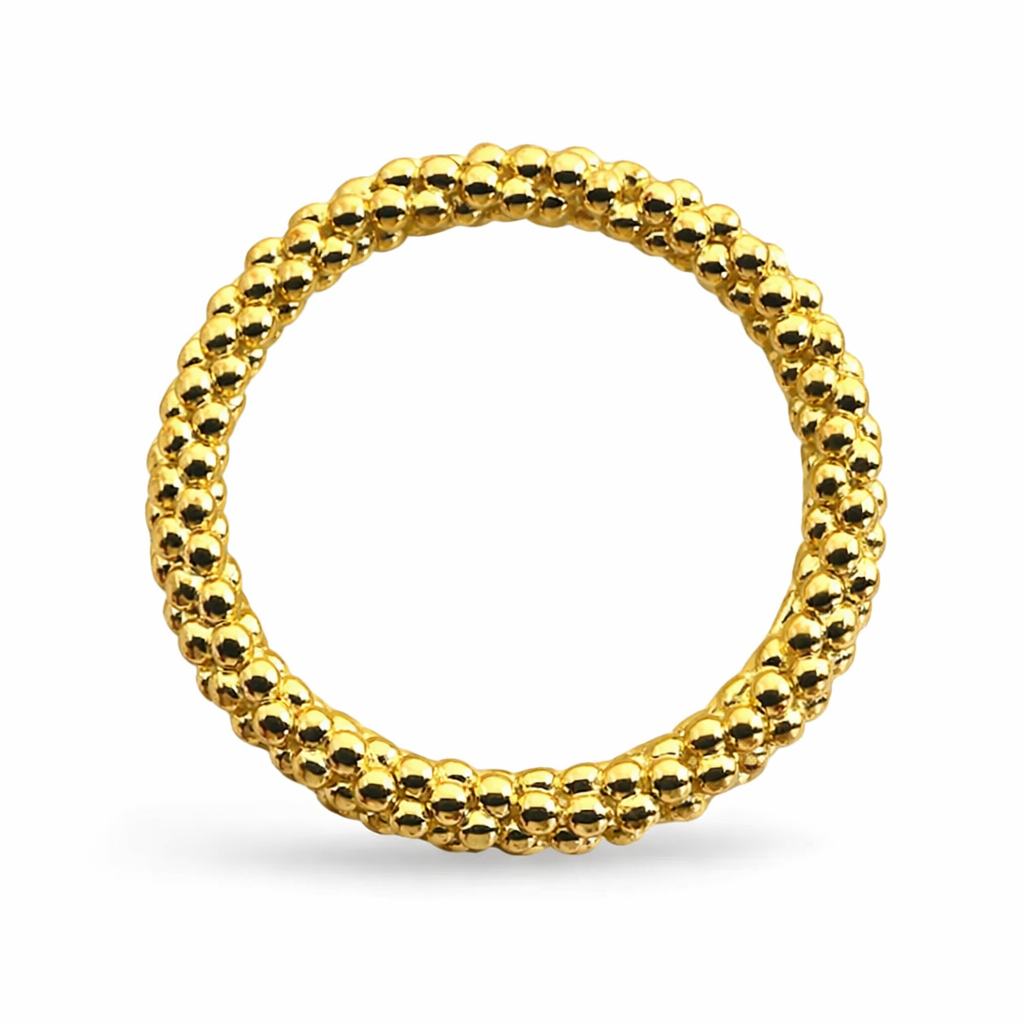 Bague en forme de boule en argent doré