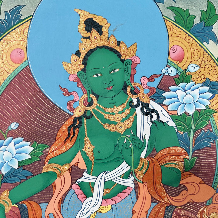 Thangka tradizionale «Tara Verde»