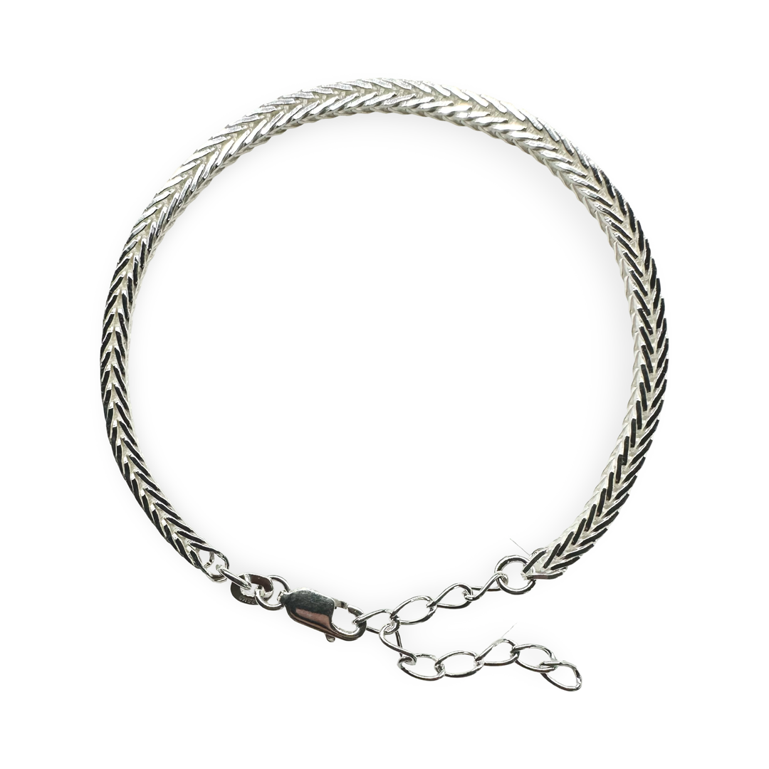 Zierliches verstellbares Silber-Schlangenarmband (3 mm)