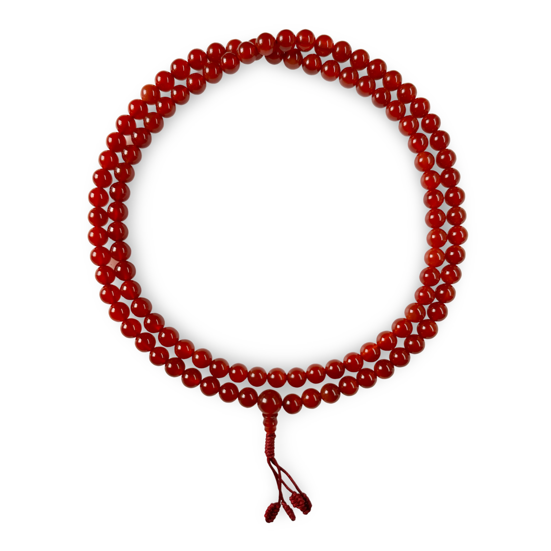 Perles de prière Mala en cornaline