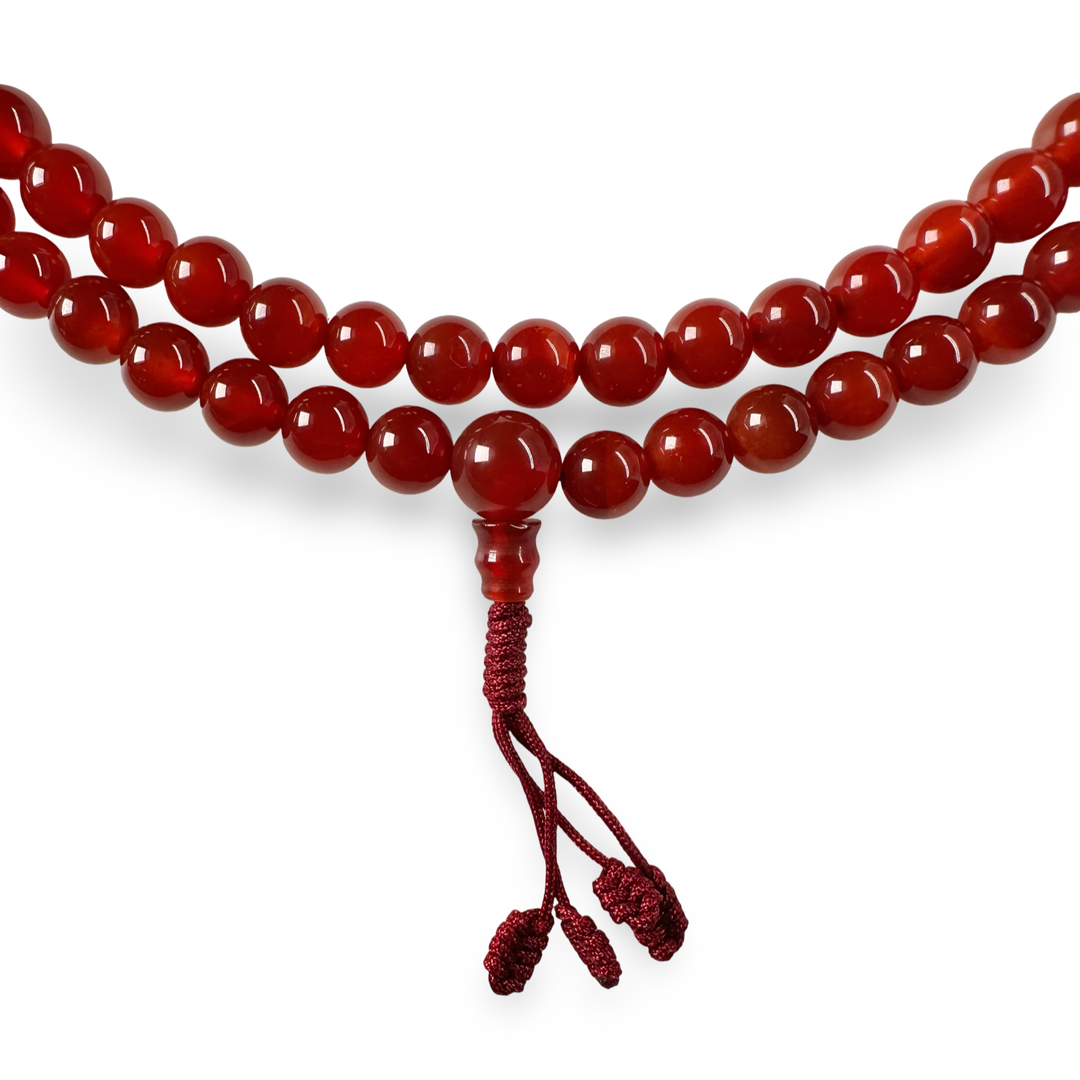 Perles de prière Mala en cornaline