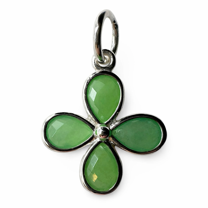 Ciondolo in crisoprasio, argento o argento placcato oro