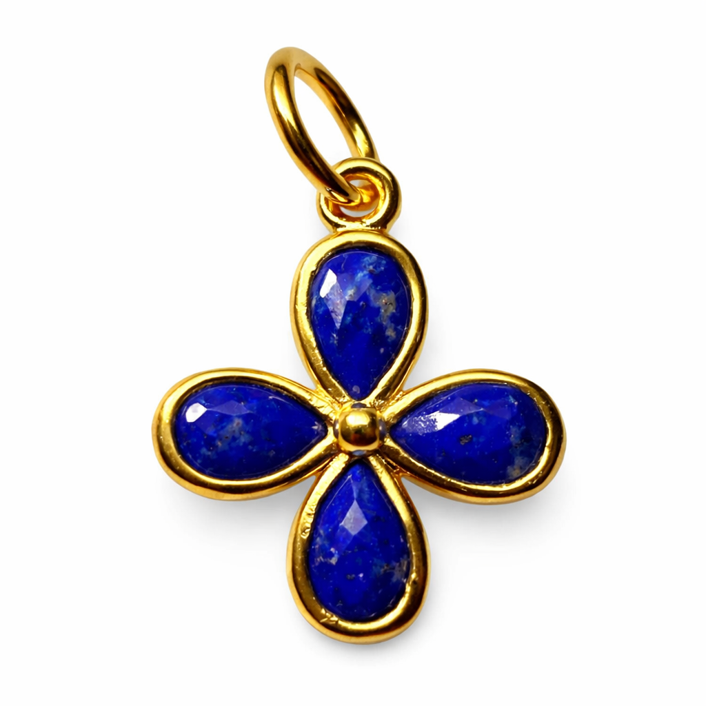 Lapis Lazuli-Anhänger, Silber oder vergoldetes Silber