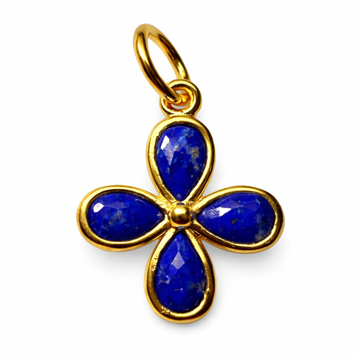 Lapis Lazuli-Anhänger, Silber oder vergoldetes Silber