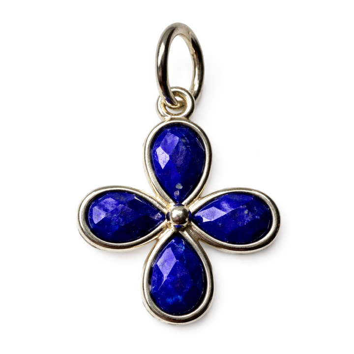 Lapis Lazuli-Anhänger, Silber oder vergoldetes Silber