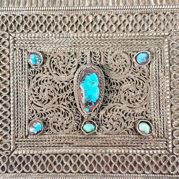 Grande “Ghau” tibetano in argento con turchese
