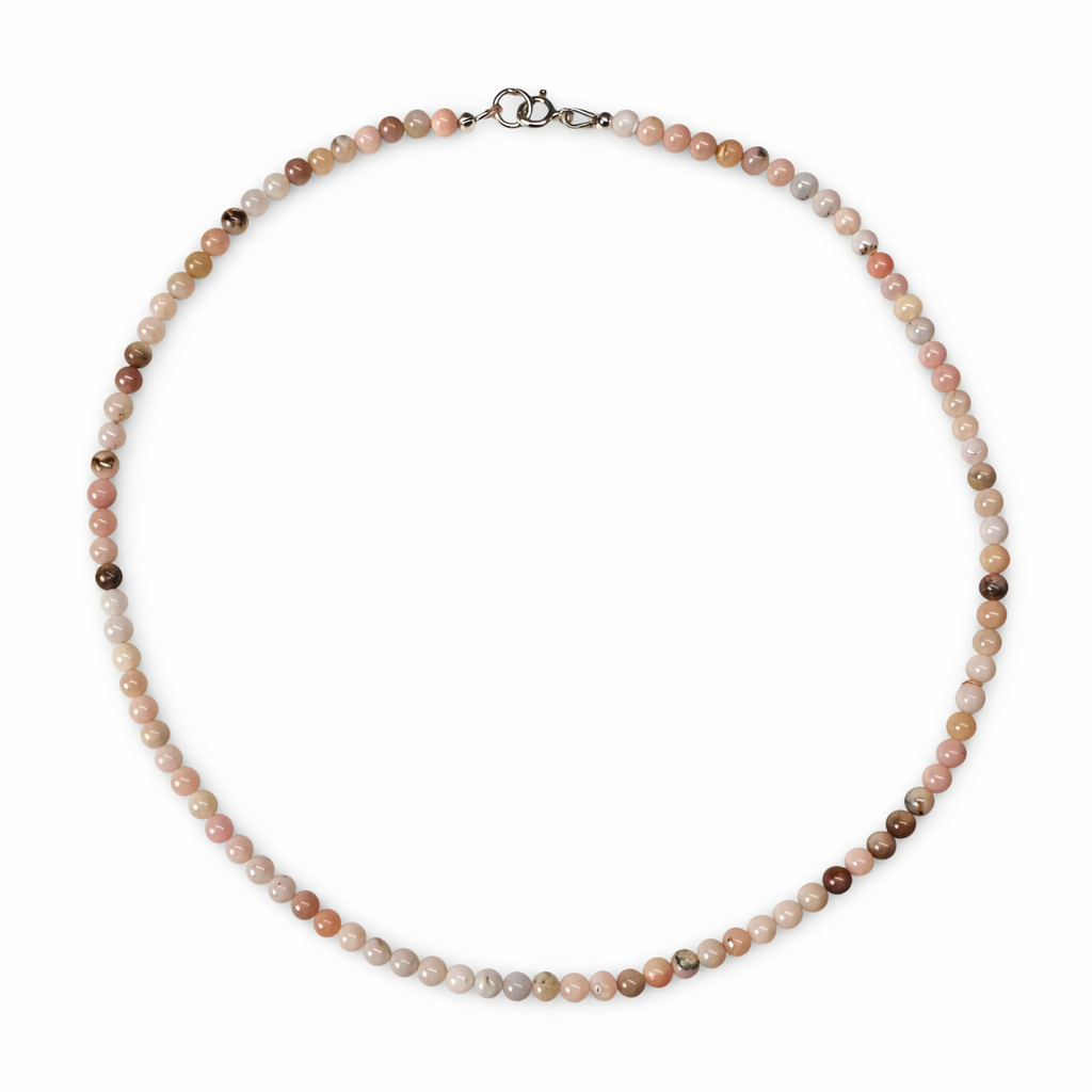 Collana con opale andino rosa
