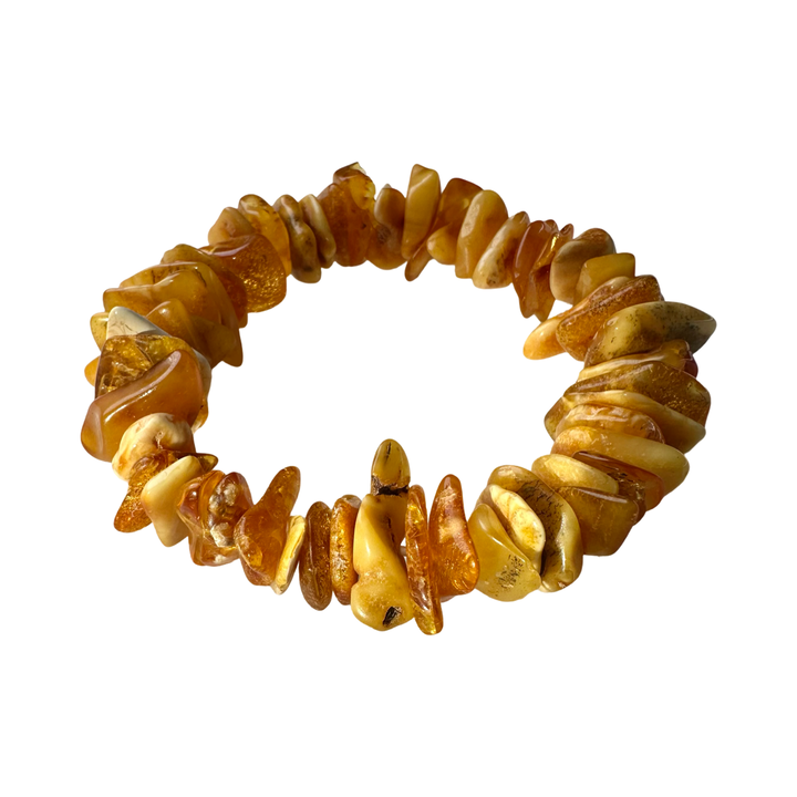Armband aus naturbelassenem, poliertem Bernstein