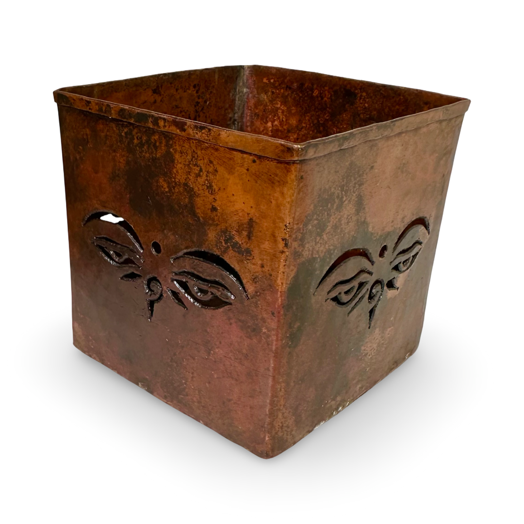 Portacandele in rame «Occhio di Buddha»
