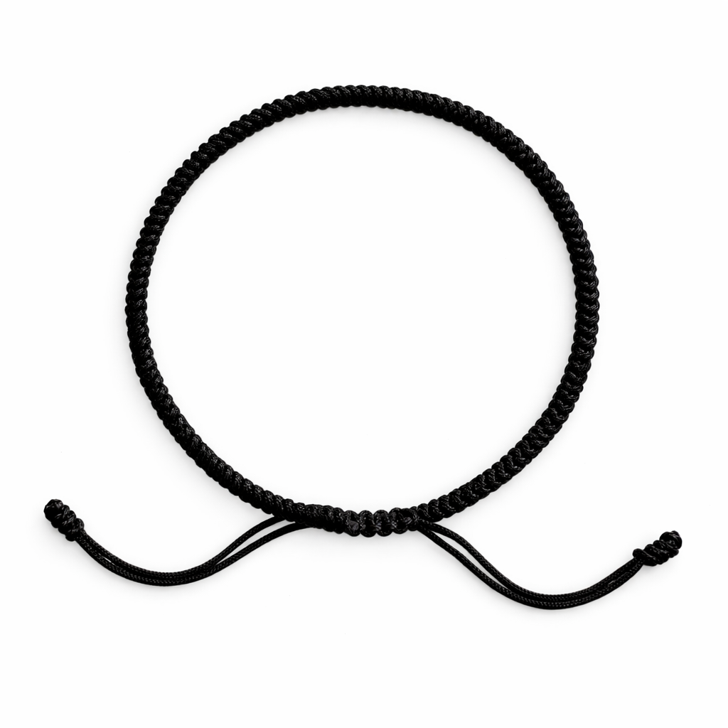 Bracciale portafortuna tibetano (nero, rosso o colorato)