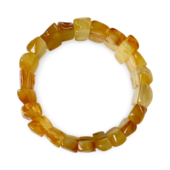 Bernstein-Armband aus karamellfarbenem Naturbernstein