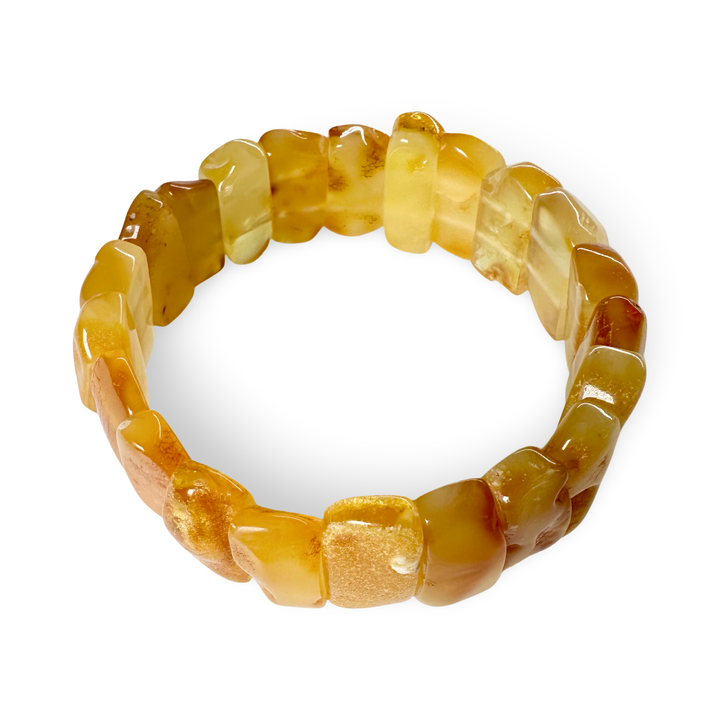 Bernstein-Armband aus karamellfarbenem Naturbernstein