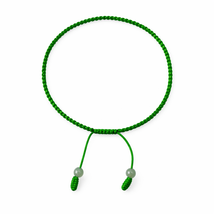 Grasgrünes handgeknüpftes Armband