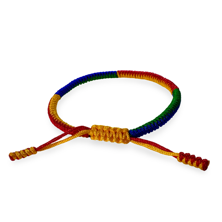 Bracelet porte-bonheur tibétain (noir, rouge ou coloré)