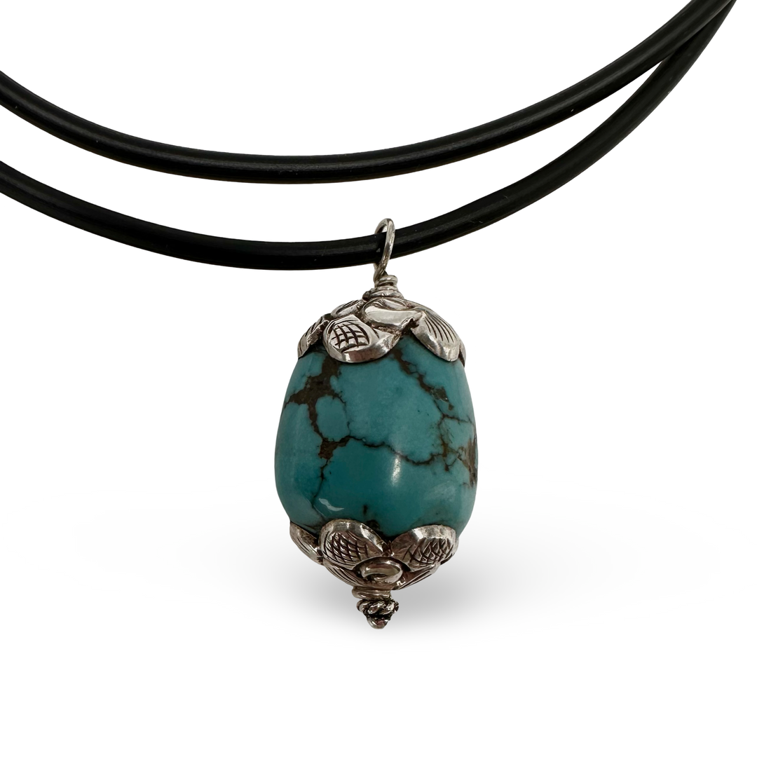 Pendentif turquoise avec ou sans cordon