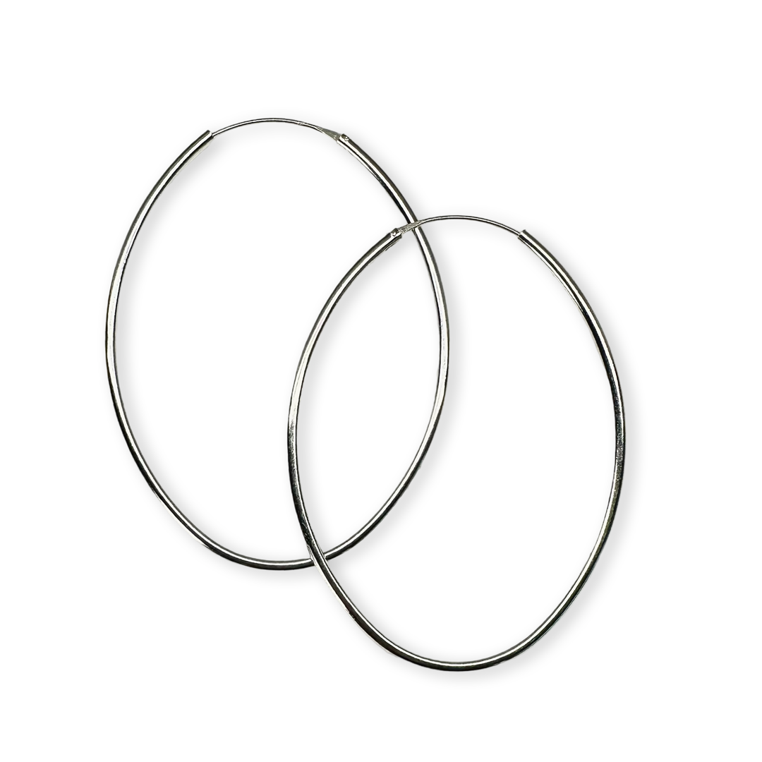 Creoli ovali in argento