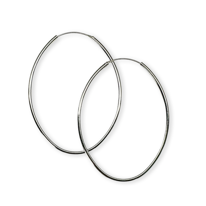 Creoli ovali in argento