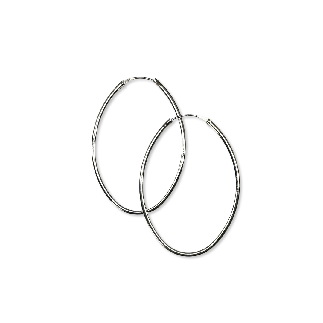 Creoli ovali in argento