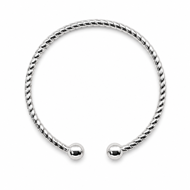 Anello – Argento, ritorto, aperto