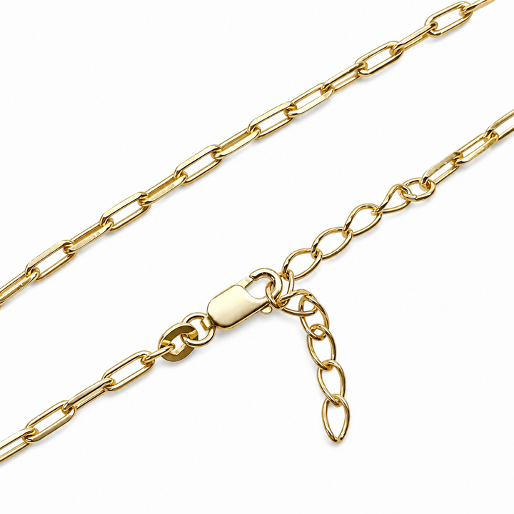 Cavigliera a catena a maglia marina – Argento placcato oro