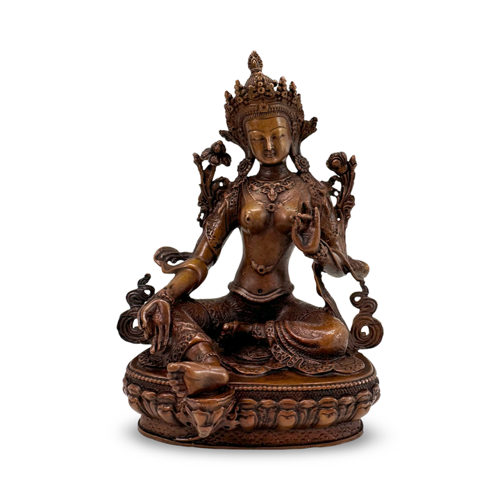 Green Tara Klein statue made of copper