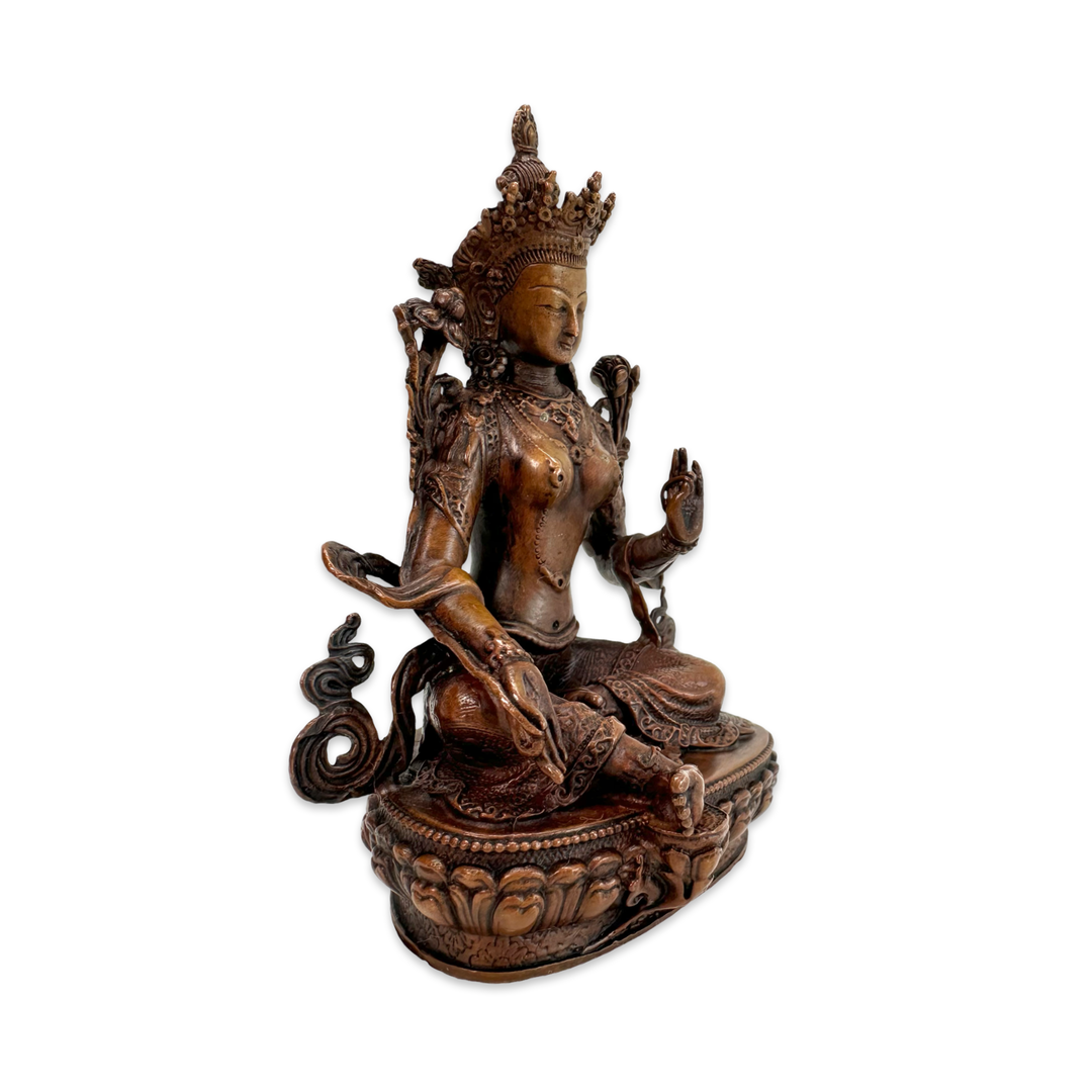 Green Tara Klein statue made of copper