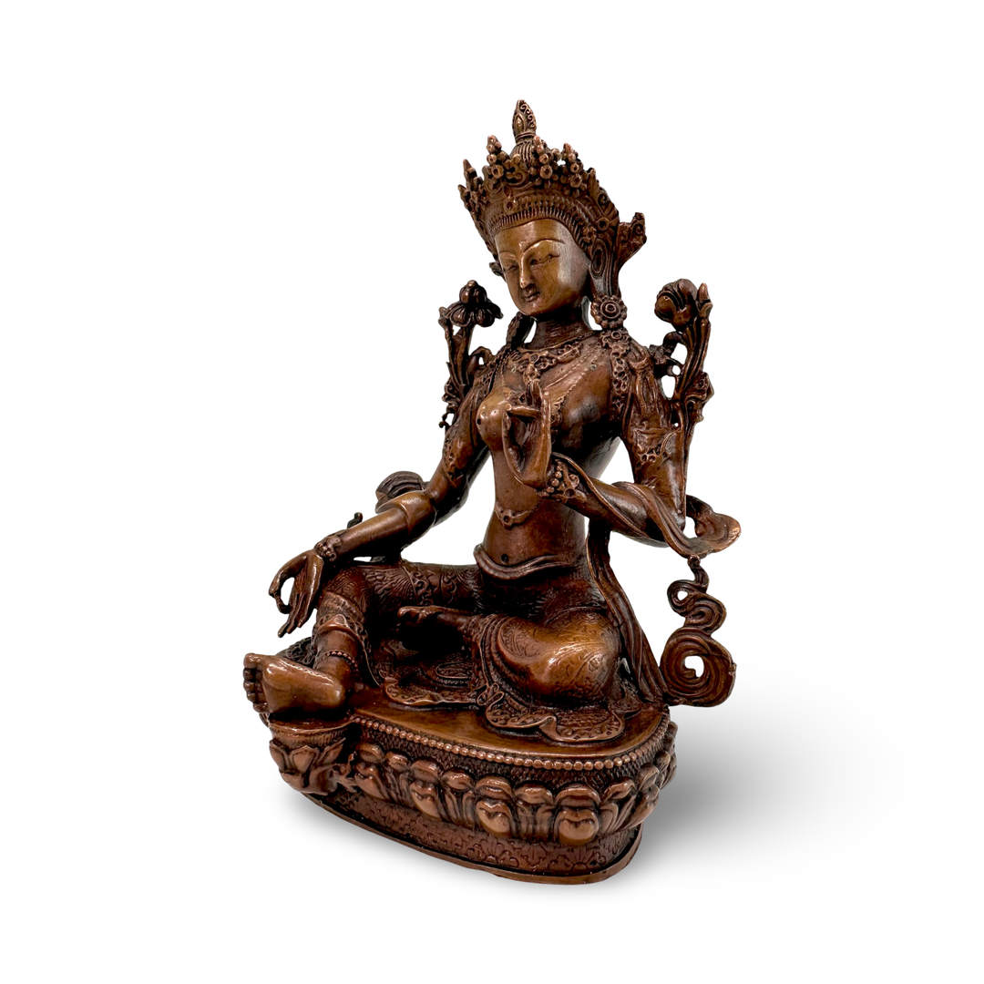 Green Tara Klein statue made of copper