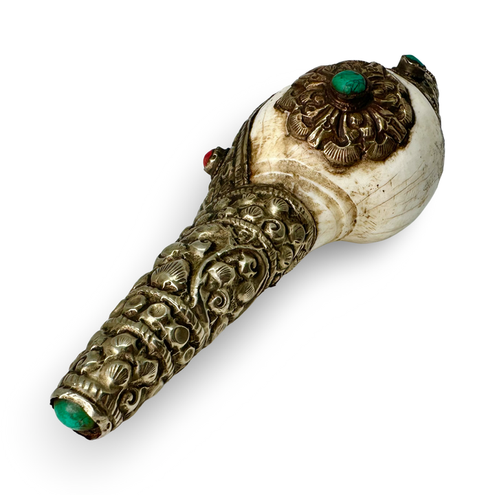 Petite conque tibétaine ancienne « Dung Kar »