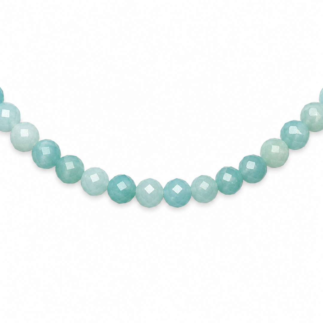 Bracciale Mala con amazzonite sfaccettata (Ø 3 mm)