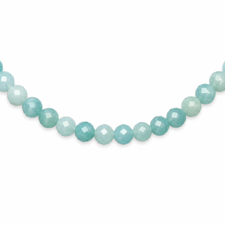 Bracciale Mala con amazzonite sfaccettata (Ø 3 mm)