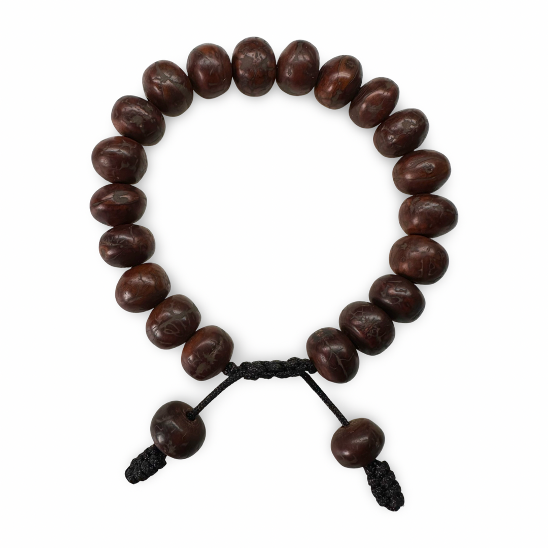 Bracciale mala con semi di Bodhi