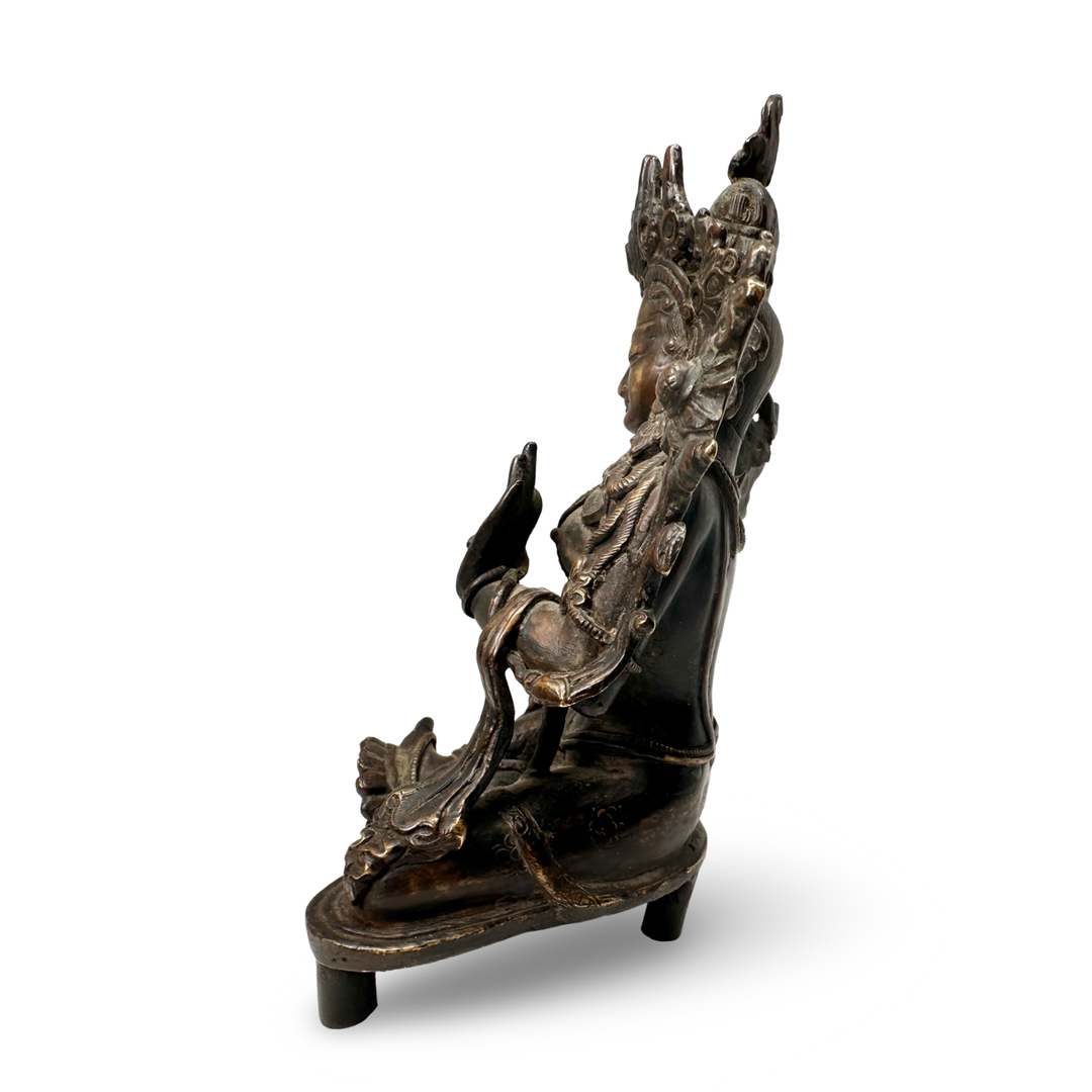 Grüne Tara (Syamatara) Statue – nepalesische Bronze