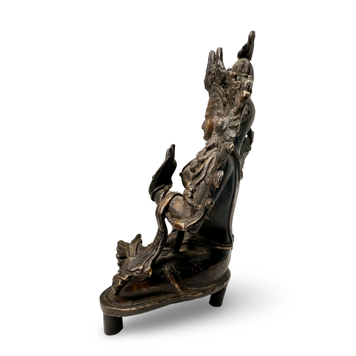 Grüne Tara (Syamatara) Statue – nepalesische Bronze