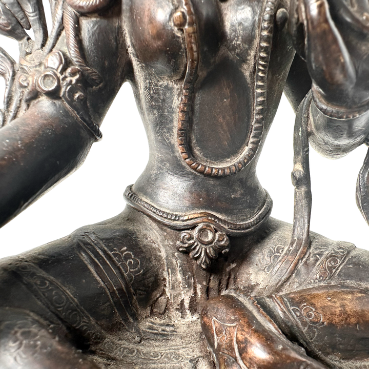 Grüne Tara (Syamatara) Statue – nepalesische Bronze